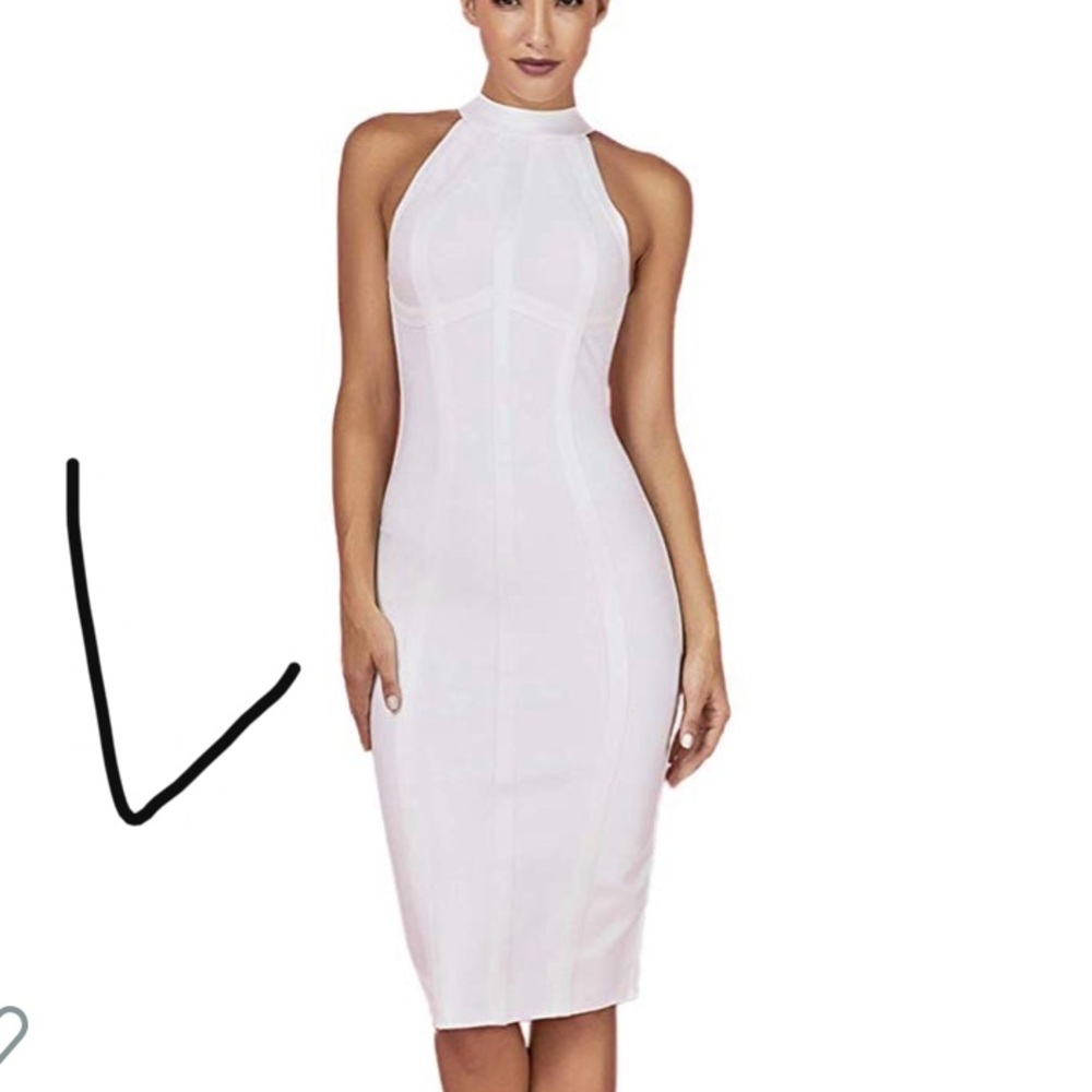 White bandage dress